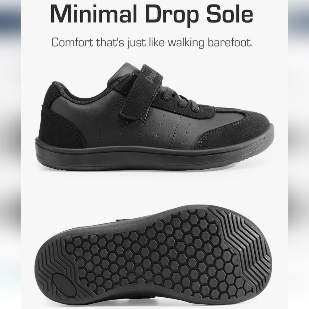 Dream Pairs Black Minimalist Sneakers with Velcro Strap